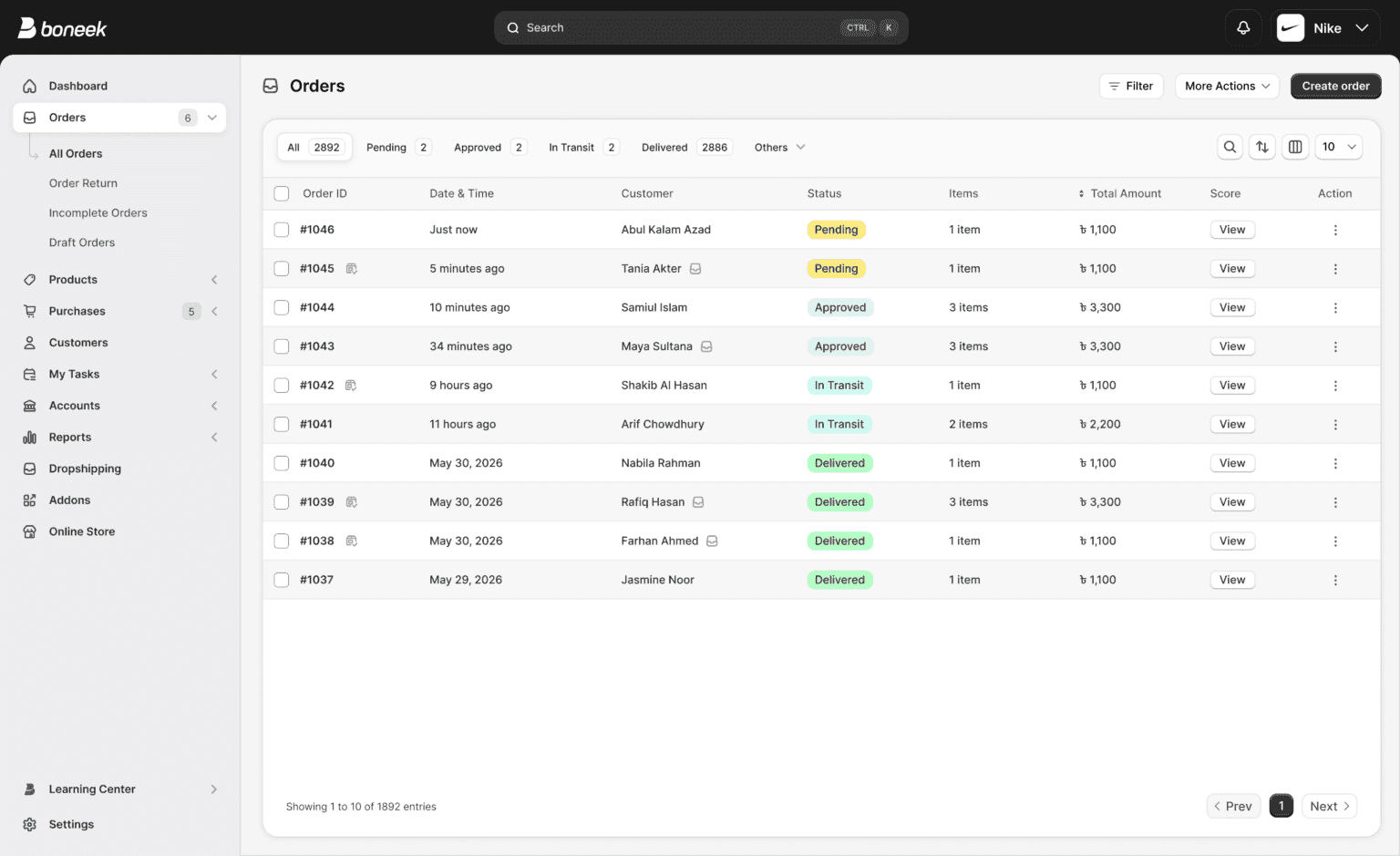 Original ecommerce administration design reference